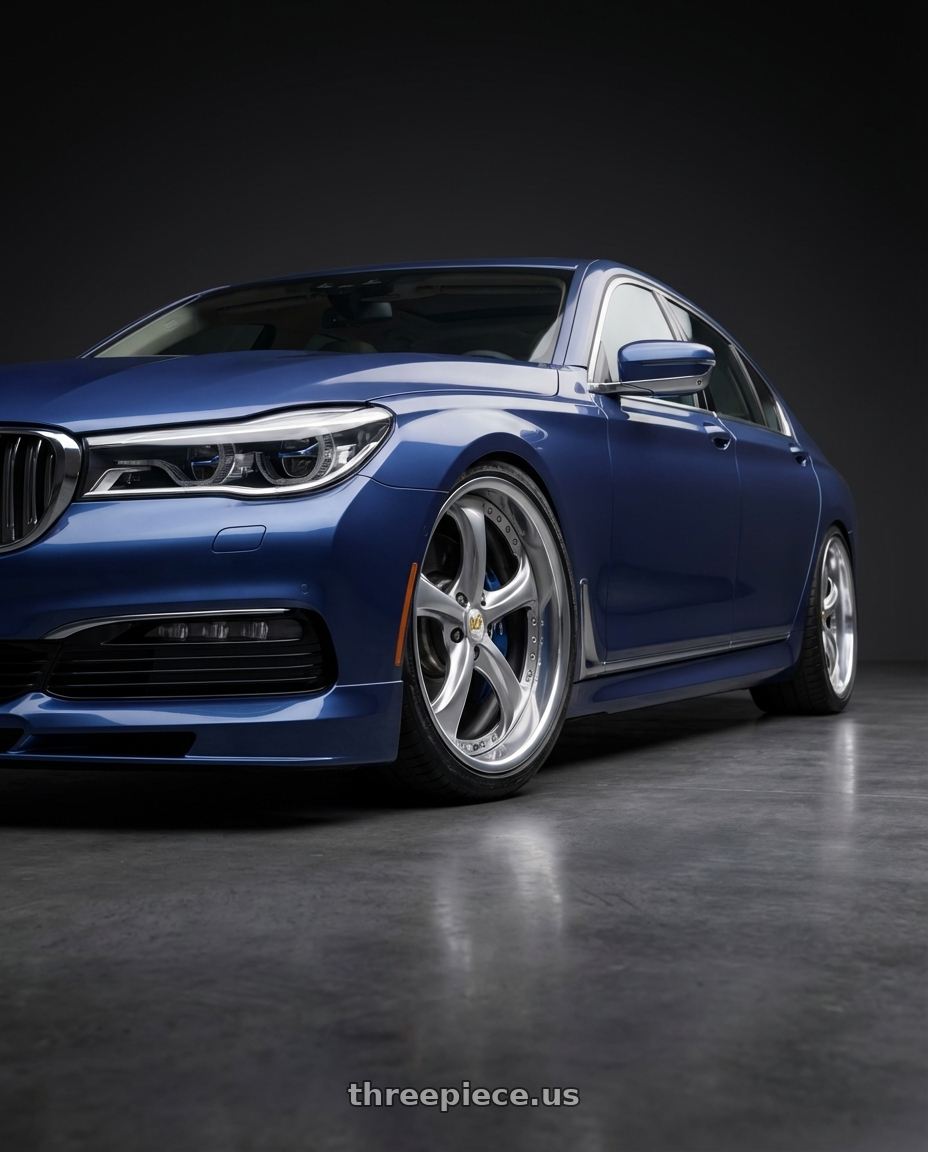 2018 Alpina B7 with Work Wheels VS-KF 5X114.3 19x8+15 Brilliant Silver Black A Disk FULL REVERSE wheels