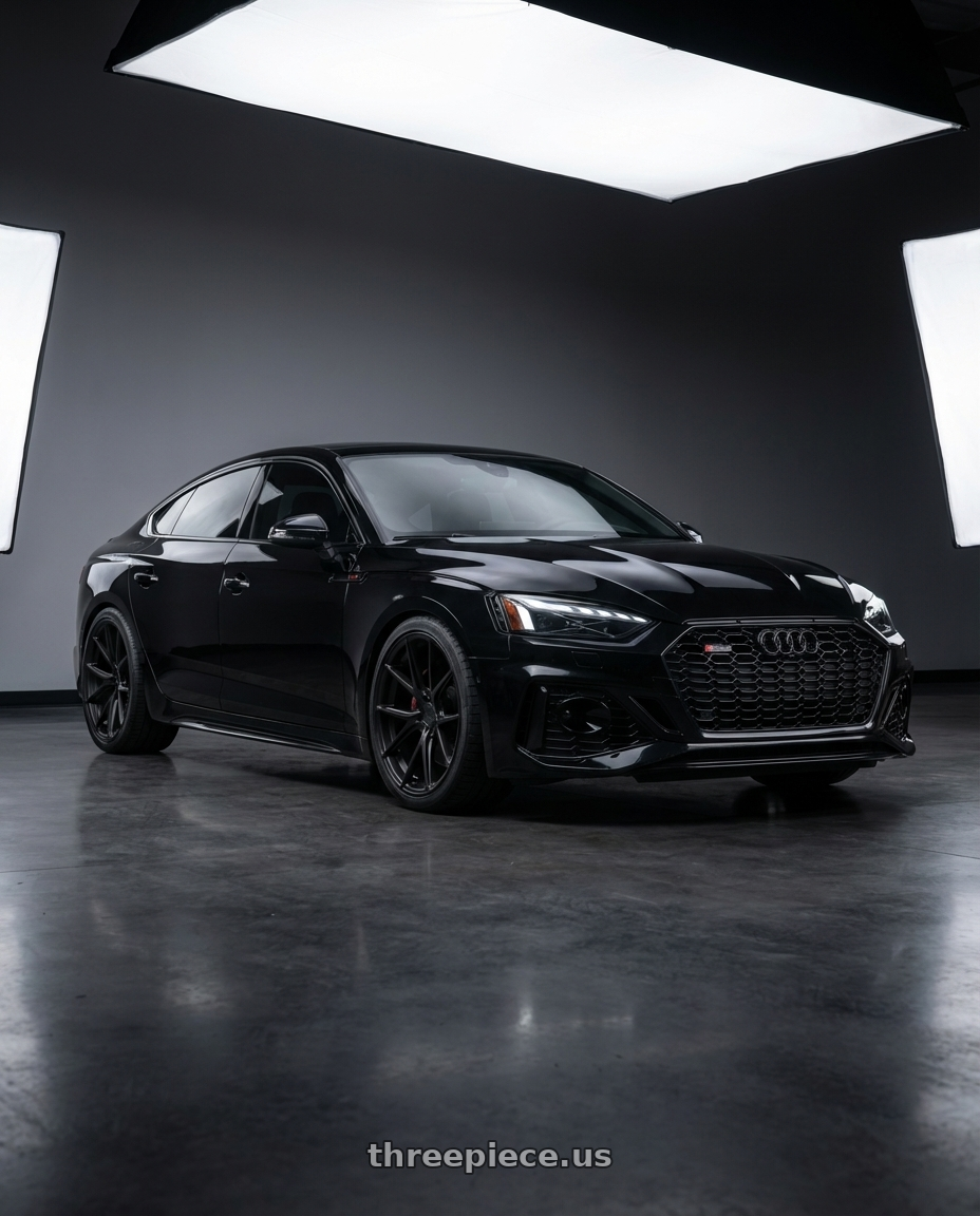 2022 Audi RS5 with Avant Garde Wheels M510 5X112 20x8.5 +32 Matte Black wheels