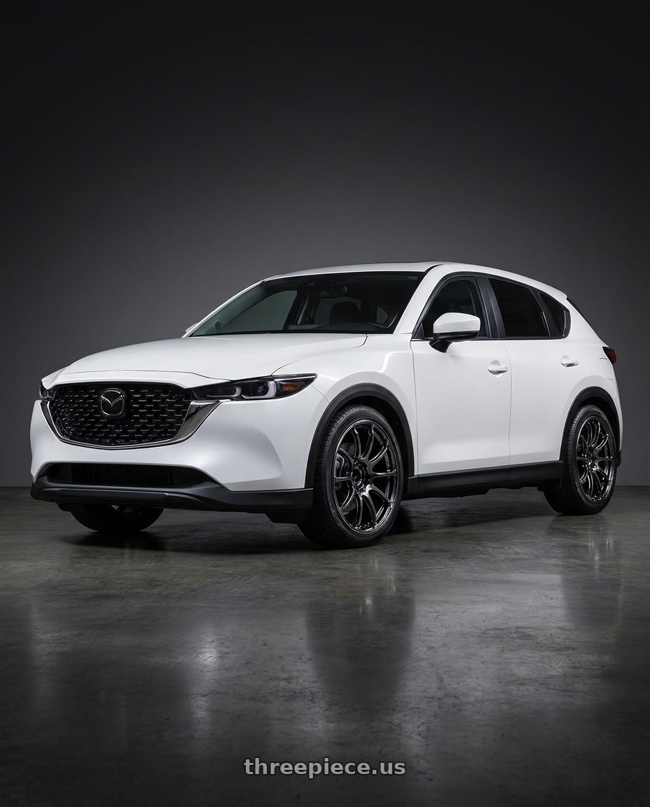 2024 Mazda CX5 with Advan Racing RSIII 5x114.3 19x8.0 +45 BLACK CHROME wheels