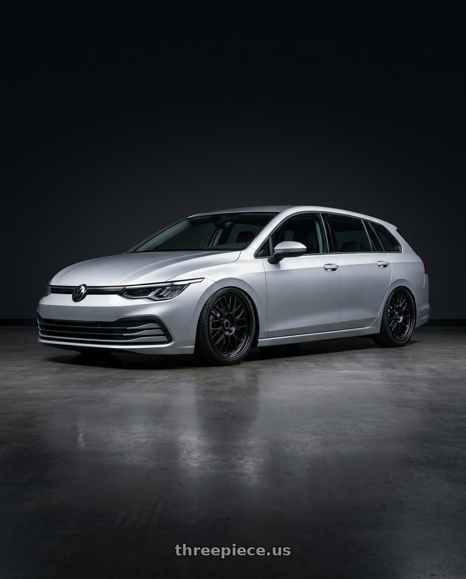 2023 Volkswagengolf8 Variant with fifteen52 HOLESHOT 5x112 19x8.5 +45 ASPHALT BLACK (SATIN BLACK) wheels