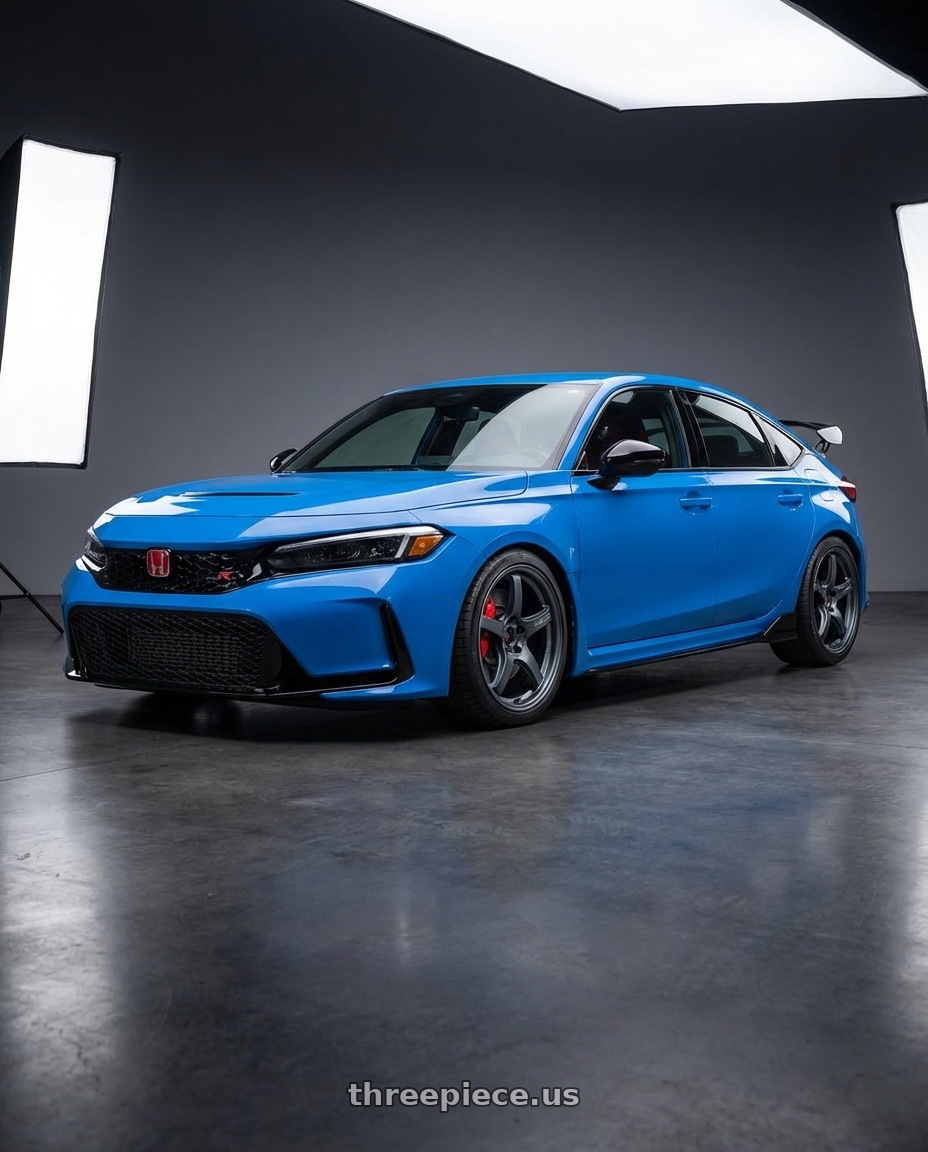 2024 Honda Civic Type R with Gram Lights 57CR 5x120 19x9.5+45 Gunblue II wheels