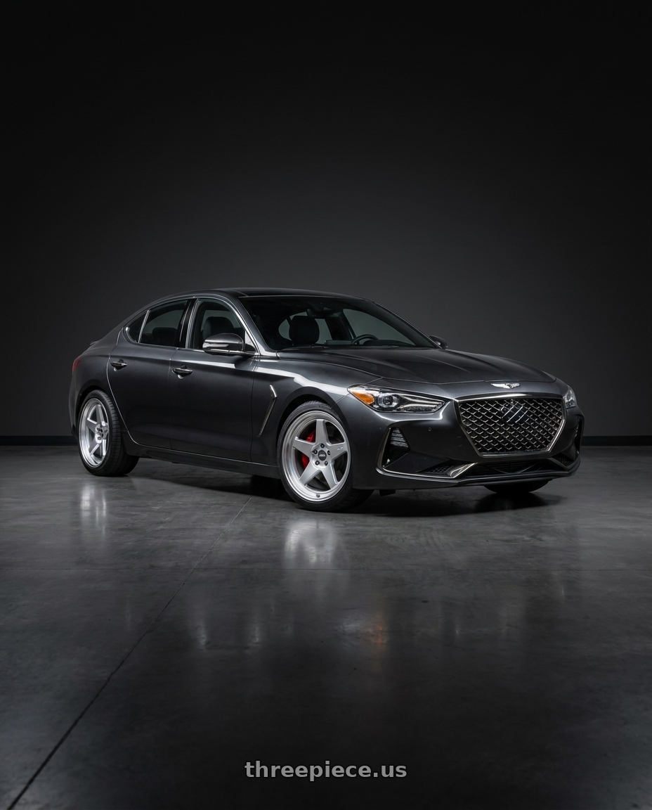 2019 Genesis g70 with ESR Wheels CR SERIES CR5 5x100 18x10.5 +22 Hyper Silver wheels