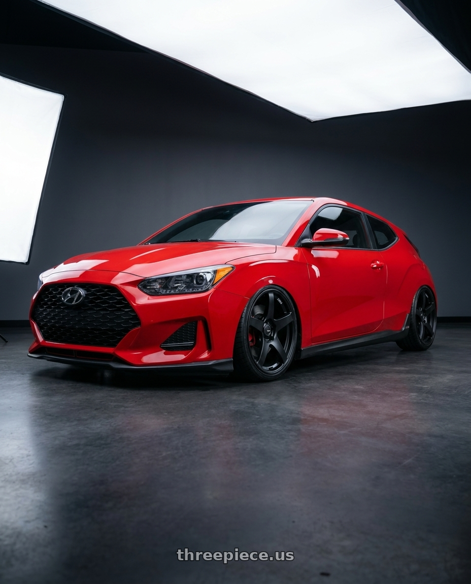 2022 Hyundai Veloster N with Ssr Gtv01 5x114.3 19x8.5+38  FLAT BLACK wheels