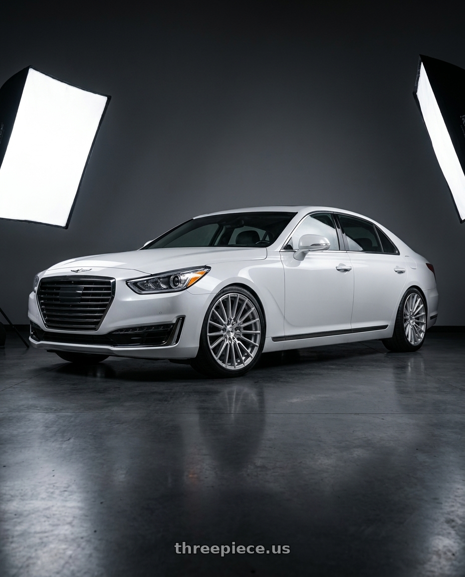 2018 genesis g90 with Niche 1PC M251 PREMIO 5X114.3 20X10.5 +40 PLATINUM BRUSHED wheels
