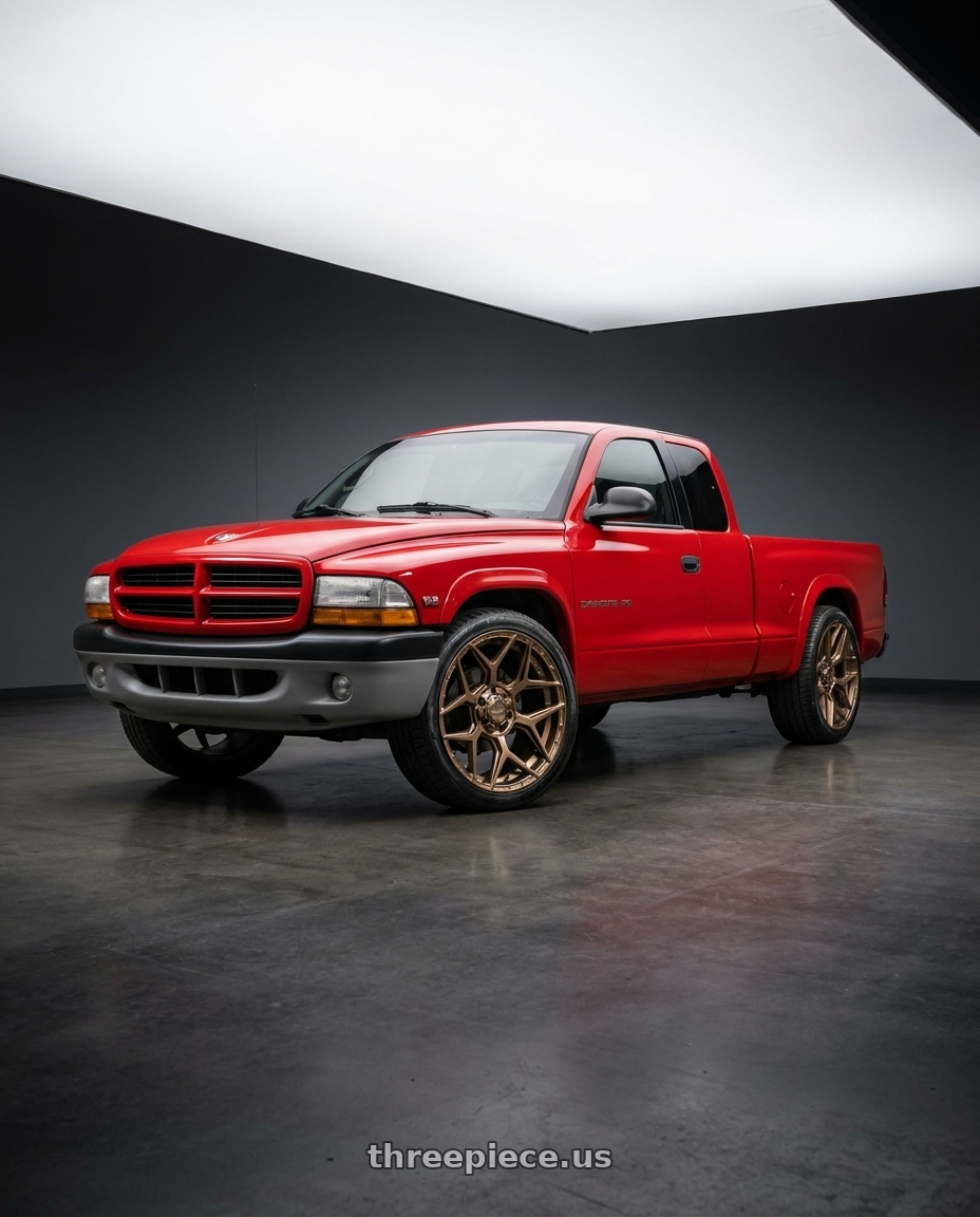 1997 dodge Dakota with 4PLAY 4P06 6x135/6x139.7 22x10-18 Bronze wheels