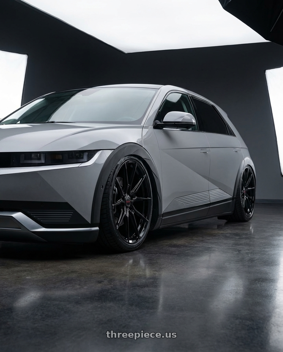 2024 Hyundai Ioniq 5 N with Vossen x Novitec NF10 21x9.5in - 5x114.3 BP - ET38 - Gloss Black Ferrari 296 Front Wheel - F-AFP-332-F01-C25 wheels