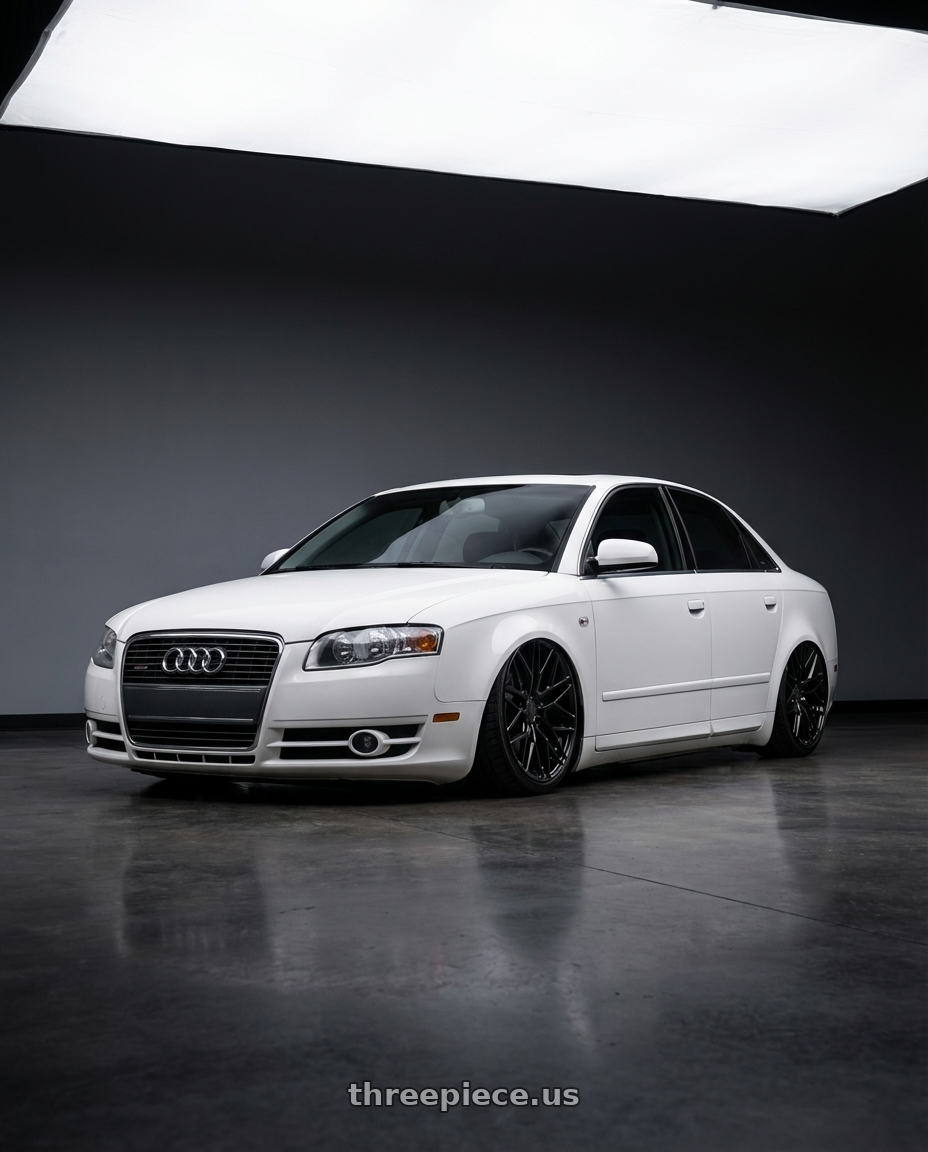 2010 Audi A4 B7 with Avant Garde Wheels M520R 5X112 19x9.5 +40 Gloss Black wheels