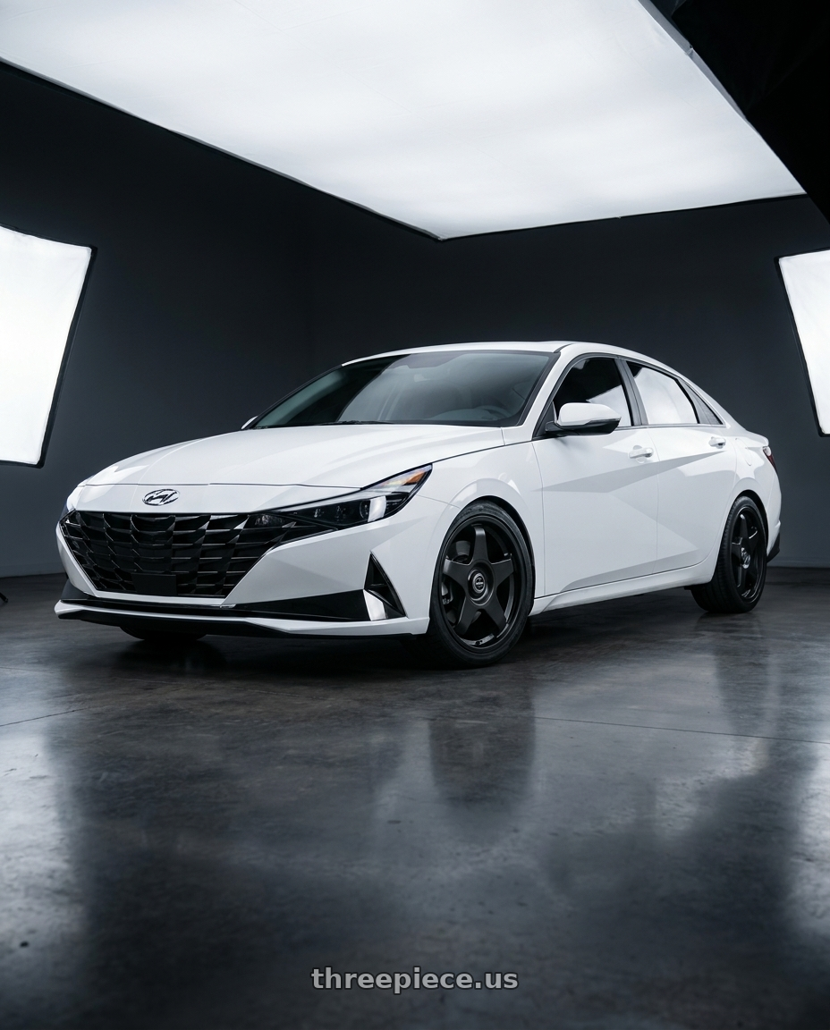 2024 Hyundai Elantra N with fifteen52 CHICANE 5x114.3 / 5x120 19x8.5 +35 ASPHALT BLACK (SATIN BLACK) wheels