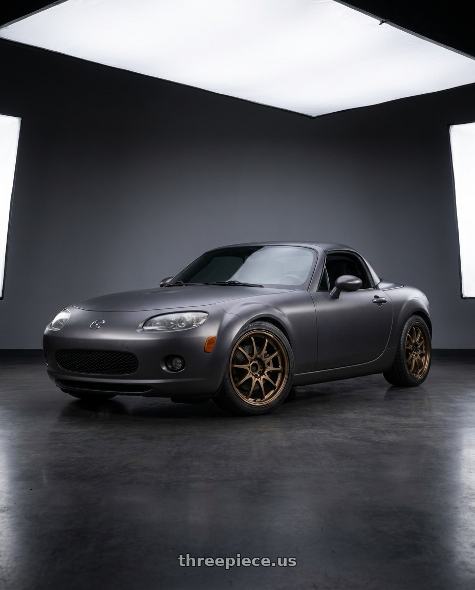 2007 Mazda Miata MX-5 with Volk Racing CE28N-PLUS M-SPEC 5x114.3 17x7.5+44 Bronze wheels