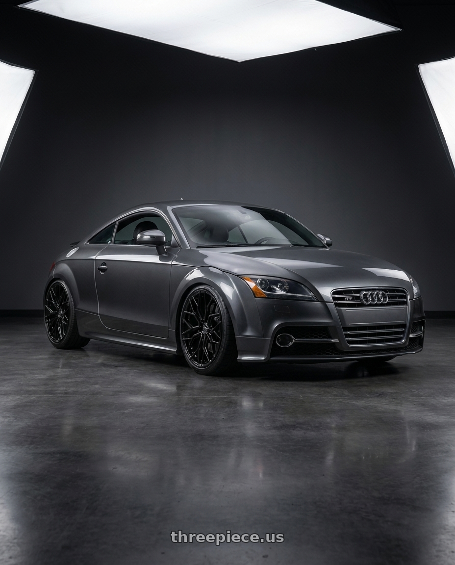 2012 Audi Tt with F1R FS3 5x112 18x8.5 +42 Gloss Black wheels