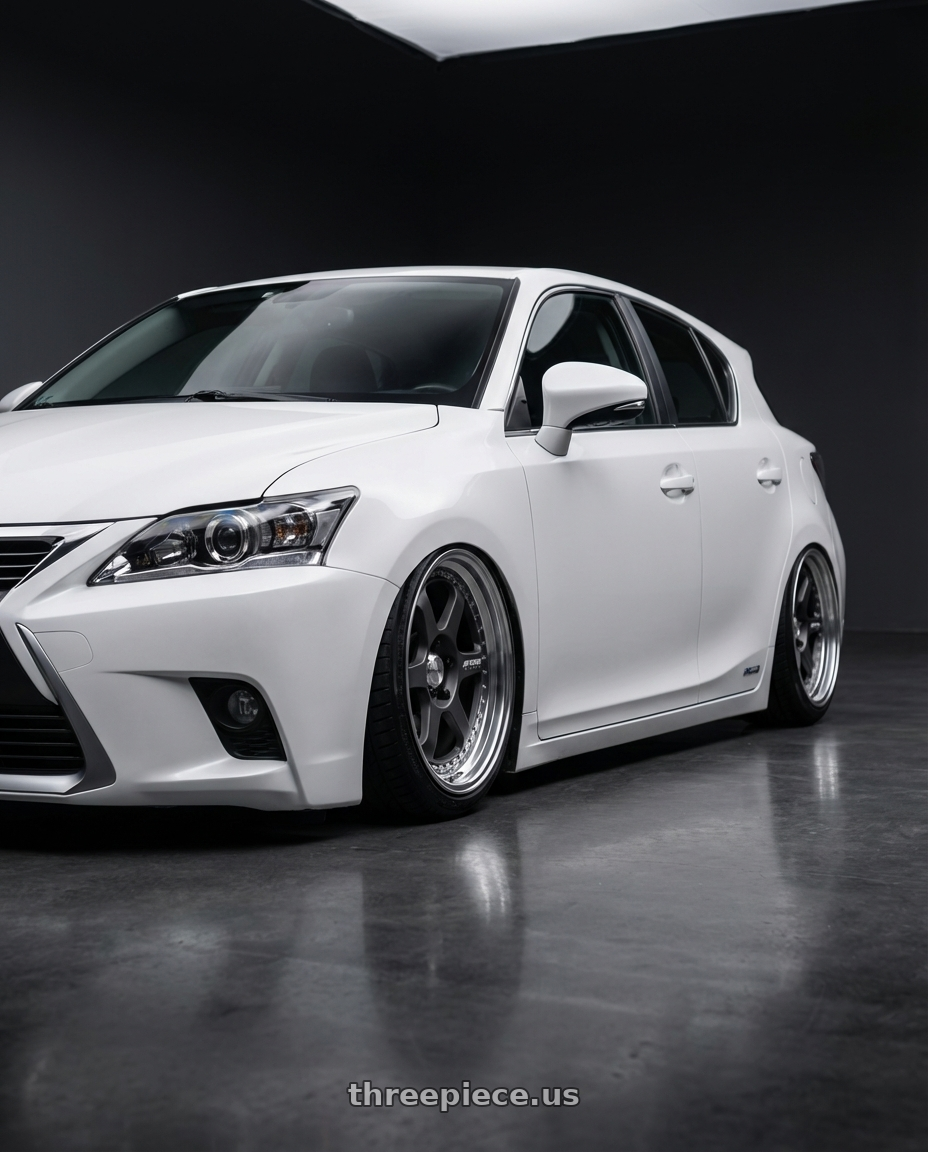 2016 Lexus CT200h with Work Meister L1 3P 5x100 18x11+44 A Disk Matte Gunmetal wheels