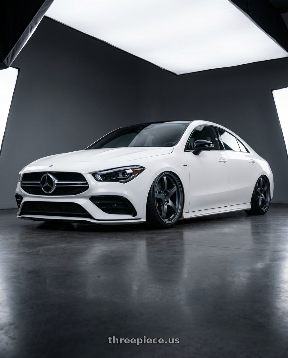 2023 Mercedes-Benz CLA C118 with Gram Lights 57CR 5x112 19x9.5+25 Gunblue II wheels