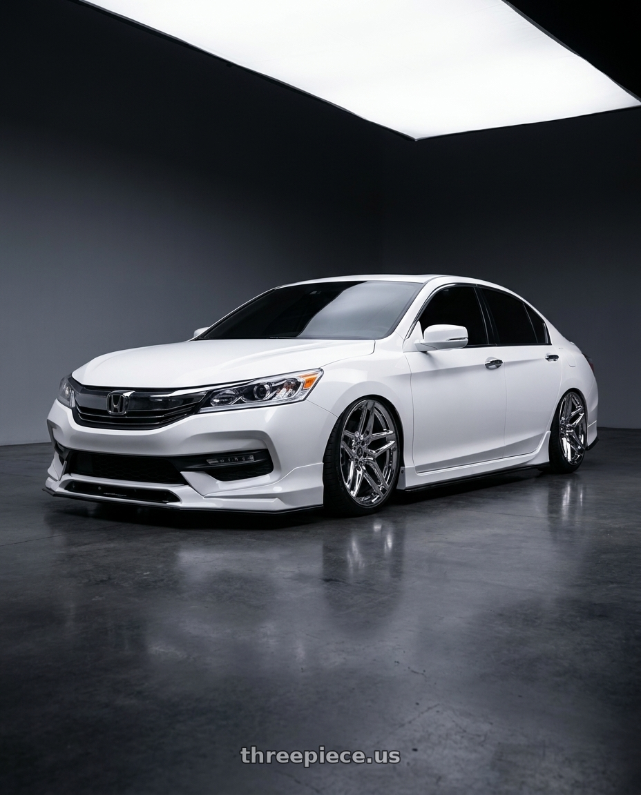 2016 Honda accord with HERITAGE WHEEL EBISU MONOC 5x114.3 20x9 +25 CHROME wheels