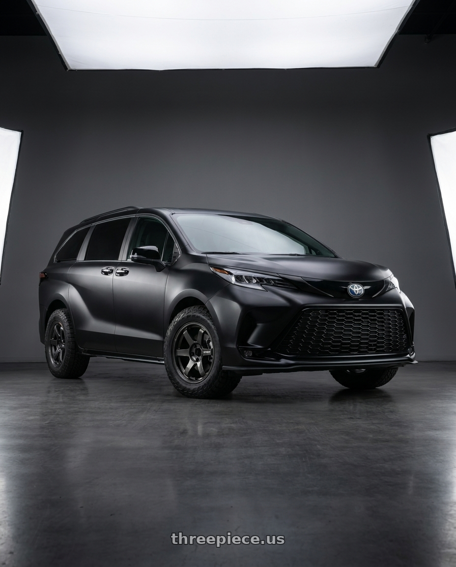 2025 toyota sienna with Volk Racing TE37 Saga S-Plus 5x114.3 17x7.5+44 Diamond Dark Gunmetal wheels