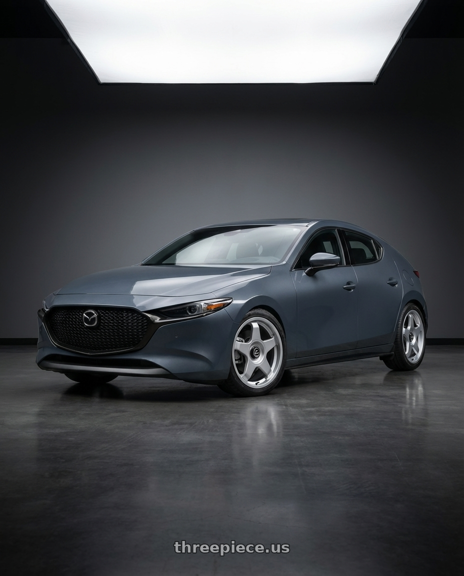 2023 Mazda Mazda3 Turbo with fifteen52 CHICANE 5x114.3 / 5x100 18x8.5 +35 SPEED SILVER (GLOSS SILVER) wheels