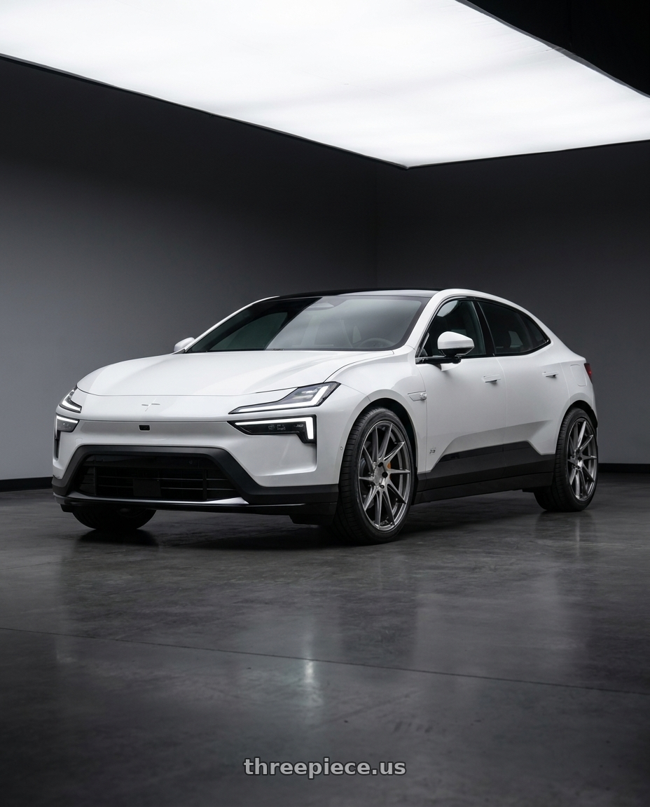 2026 Polestar 4 with Aodhan AH09 5x112 18x9.5 +35 Hyper Black wheels