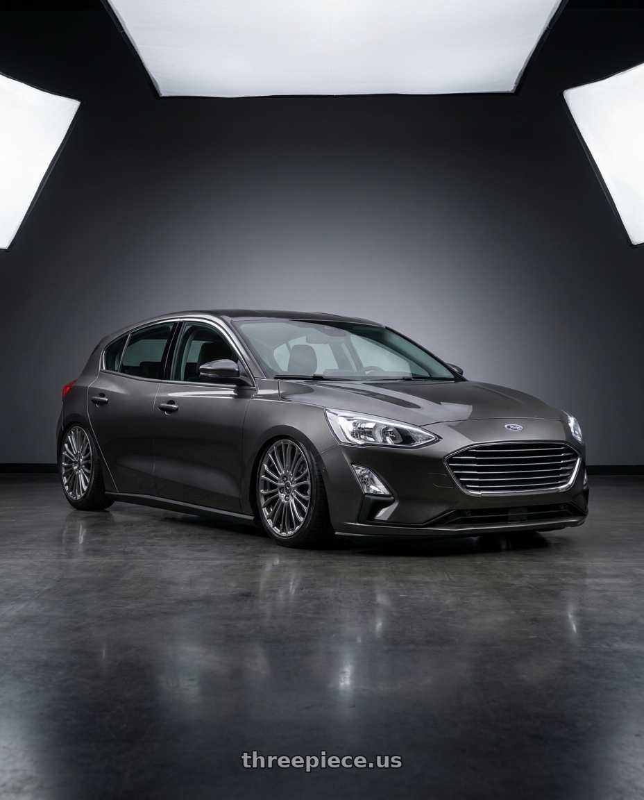 2021 Ford focus titanium with Ssr Gtv04 5x100 18×7.5x7.5+48  METALLIC GRAY wheels