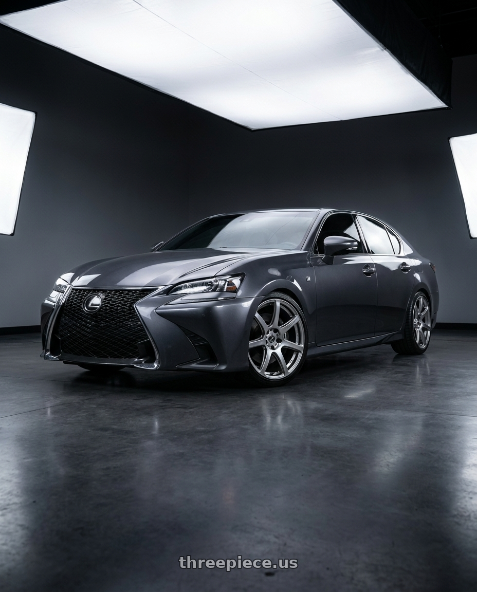 2017 Lexus GS350 RWD F with Work Emotion T7r 5x114.3 19x9.5 +38 Gt Silver wheels