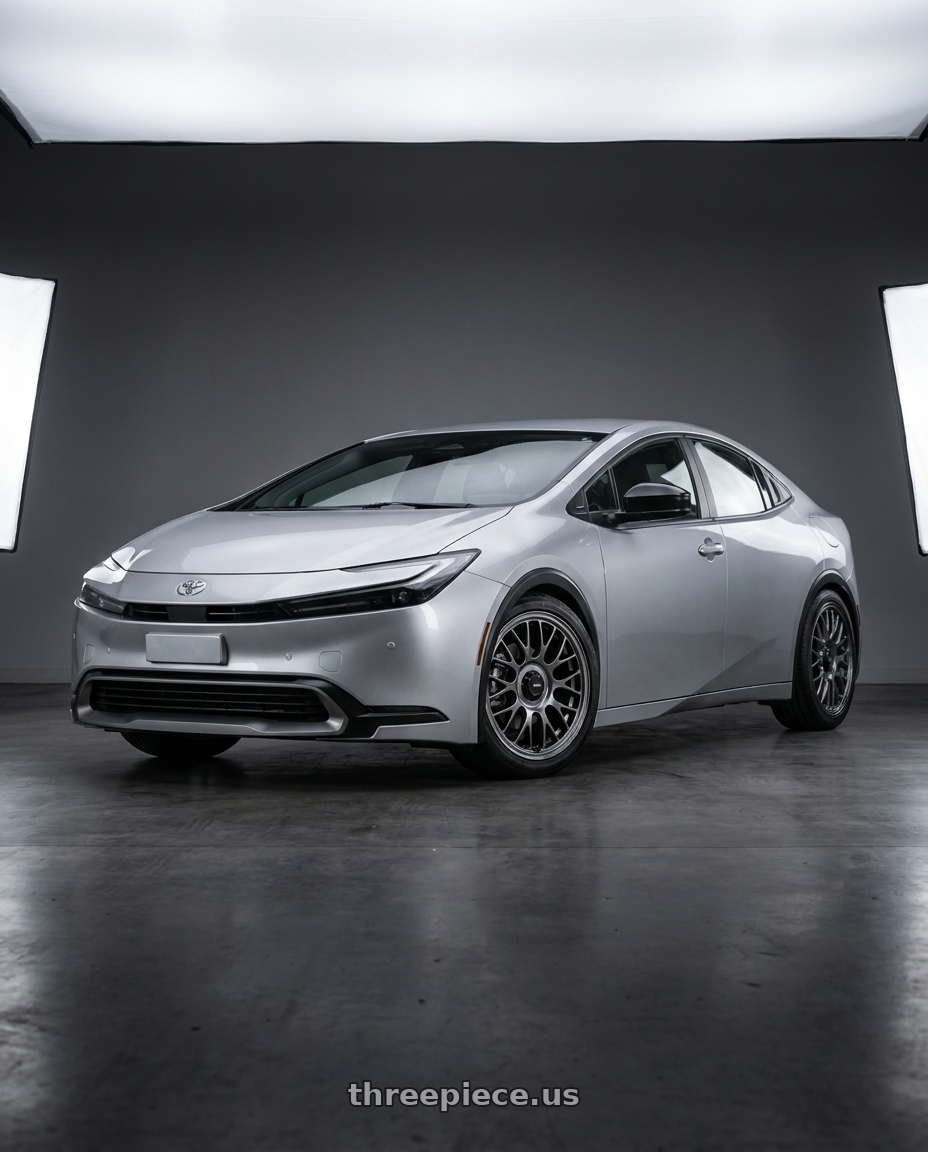 2026 Toyota prius with Konig MRK1 5X114.3 18x8.5+43 Hyper Carbon - Gloss Black Gear Cap/Logo/Cover Plate wheels