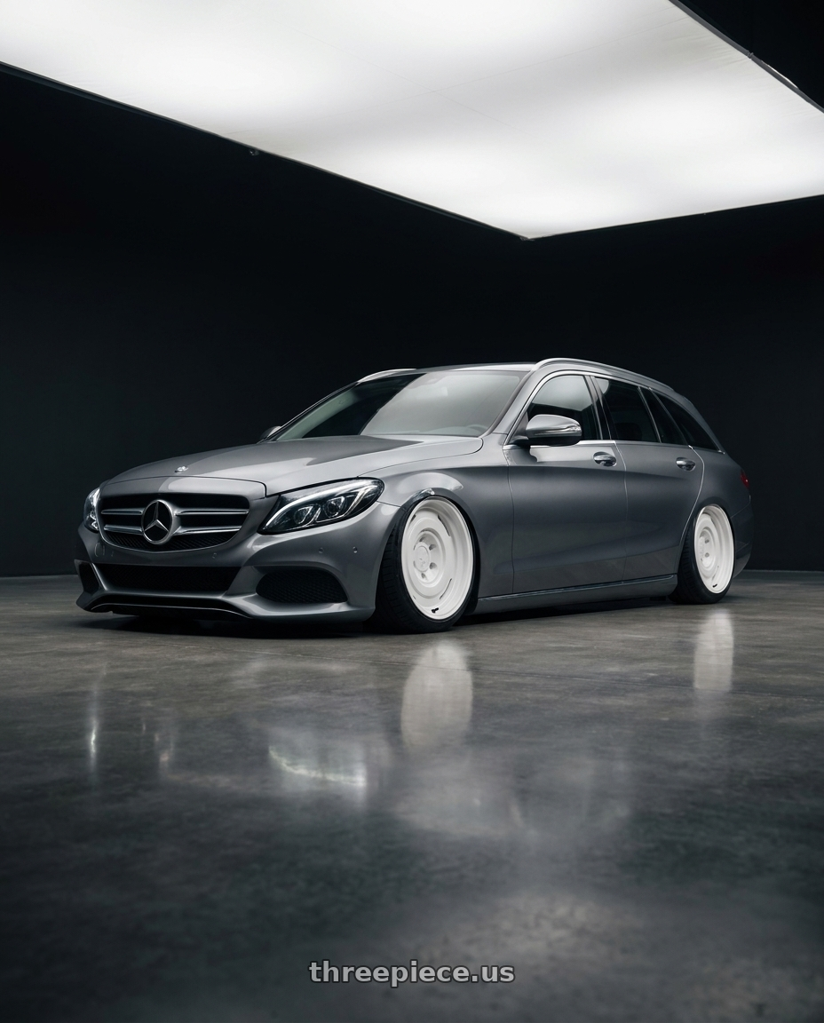 2015 Benz c200 estate with fifteen52 ANALOG HD 6x139.7 17x8.5 +0 CLASSIC WHITE (GLOSS WHITE) wheels