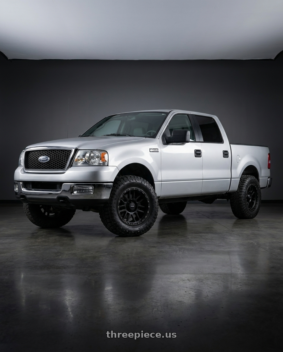 2005 Ford F150 Supercrew with Vision Off-Road 111 Nemesis 6x135 20x9+18 Matte Black wheels