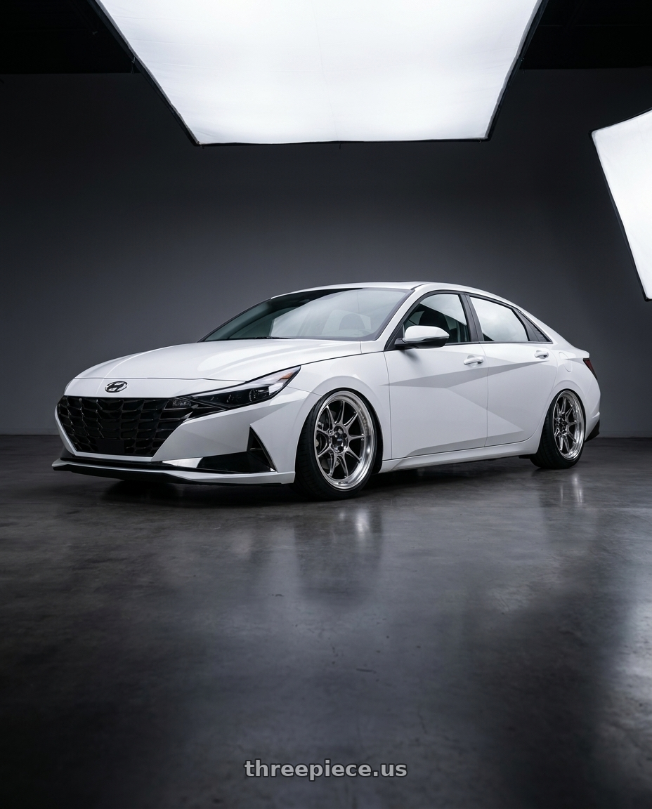 2024 Hyundai Elantra N with Konig Countergram 5x114.3 19x9.5+25 Hyper Chrome / Machined Lip wheels