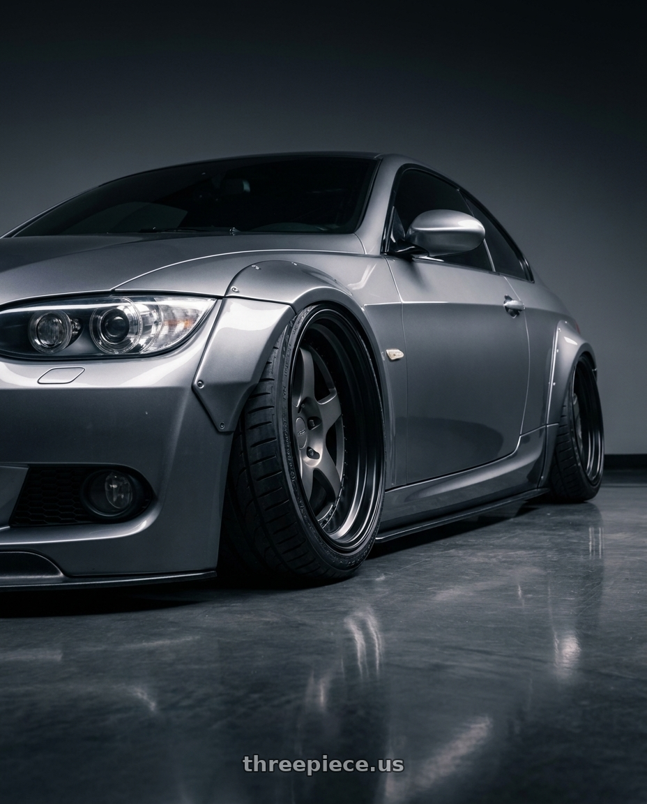 2009 e92 335i m sport highline coupe, space grey with Ion Type 134 5x127 20x10-19 Matte Gunmetal/Black Beadlock wheels