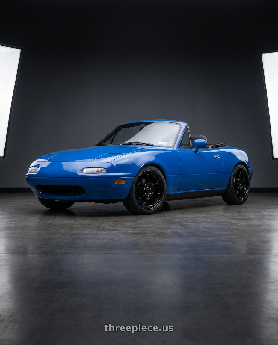 1993 Mazda Miata with Vors LT05 4x100 15x7  +40 Gloss Black wheels
