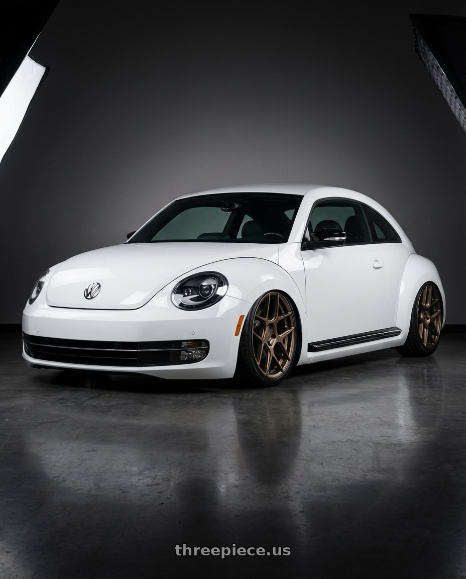 2016 Volkswagen Beetle Turbo with Aodhan AFF2 5x112 19x9.5+35 Matte Bronze wheels