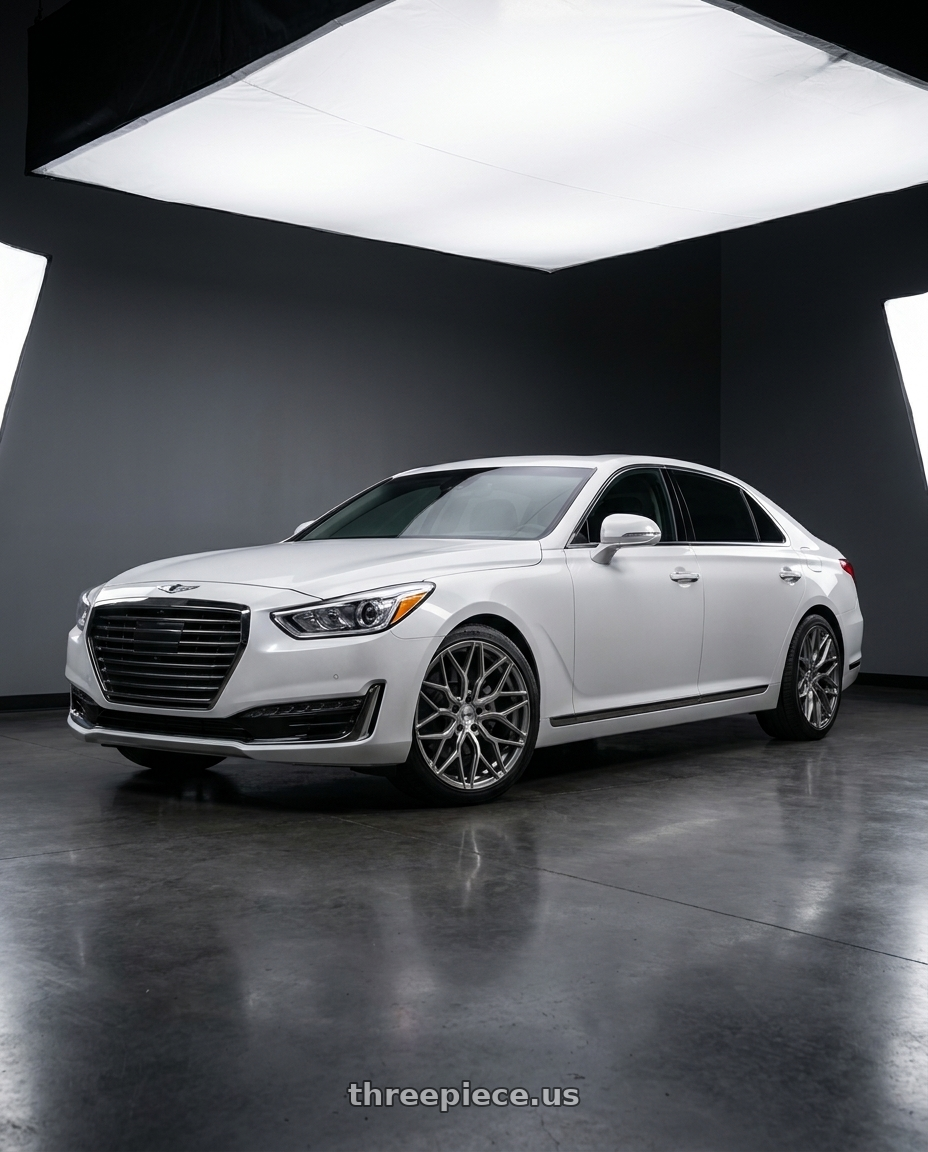 2018 genesis g90 ultimate with Niche 1PC M265 MAZZANTI 5X114.3 20X10.5 +40 ANTHRACITE BRUSHED TINT CLEAR wheels