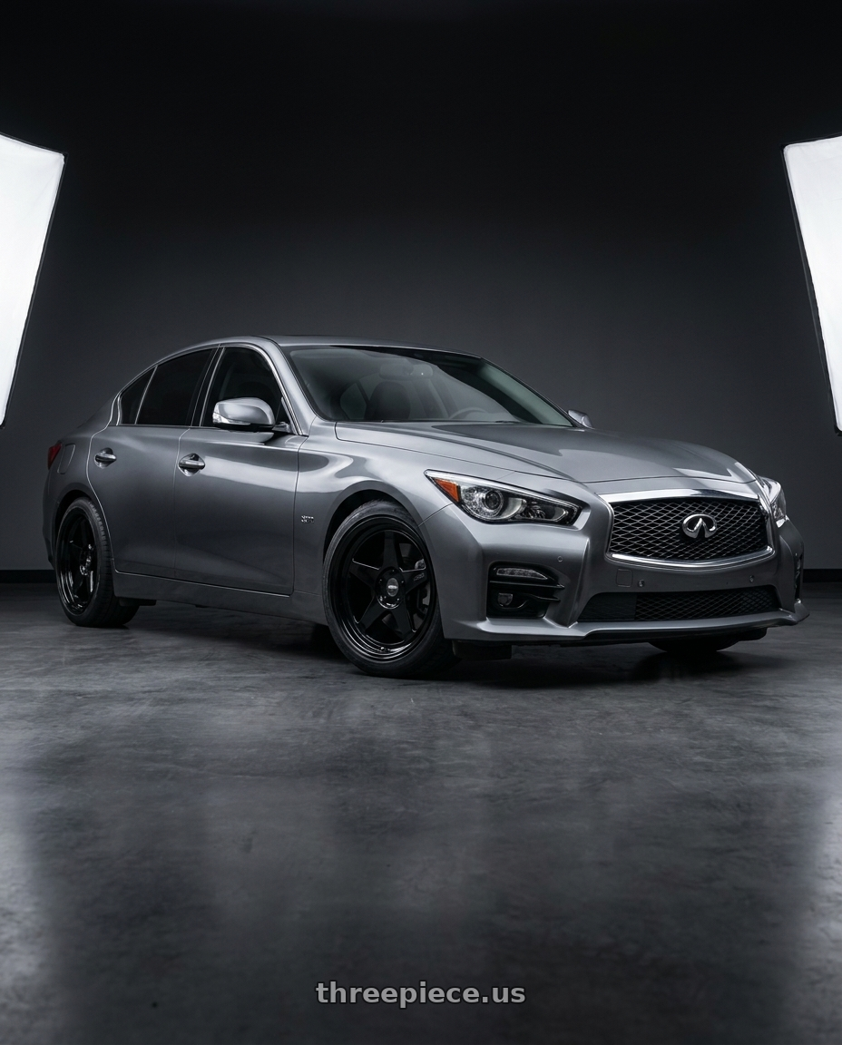2022 Infiniti Q50 with ESR Wheels CR SERIES CR5 5x100 18x9.5 +35 Gloss Black wheels