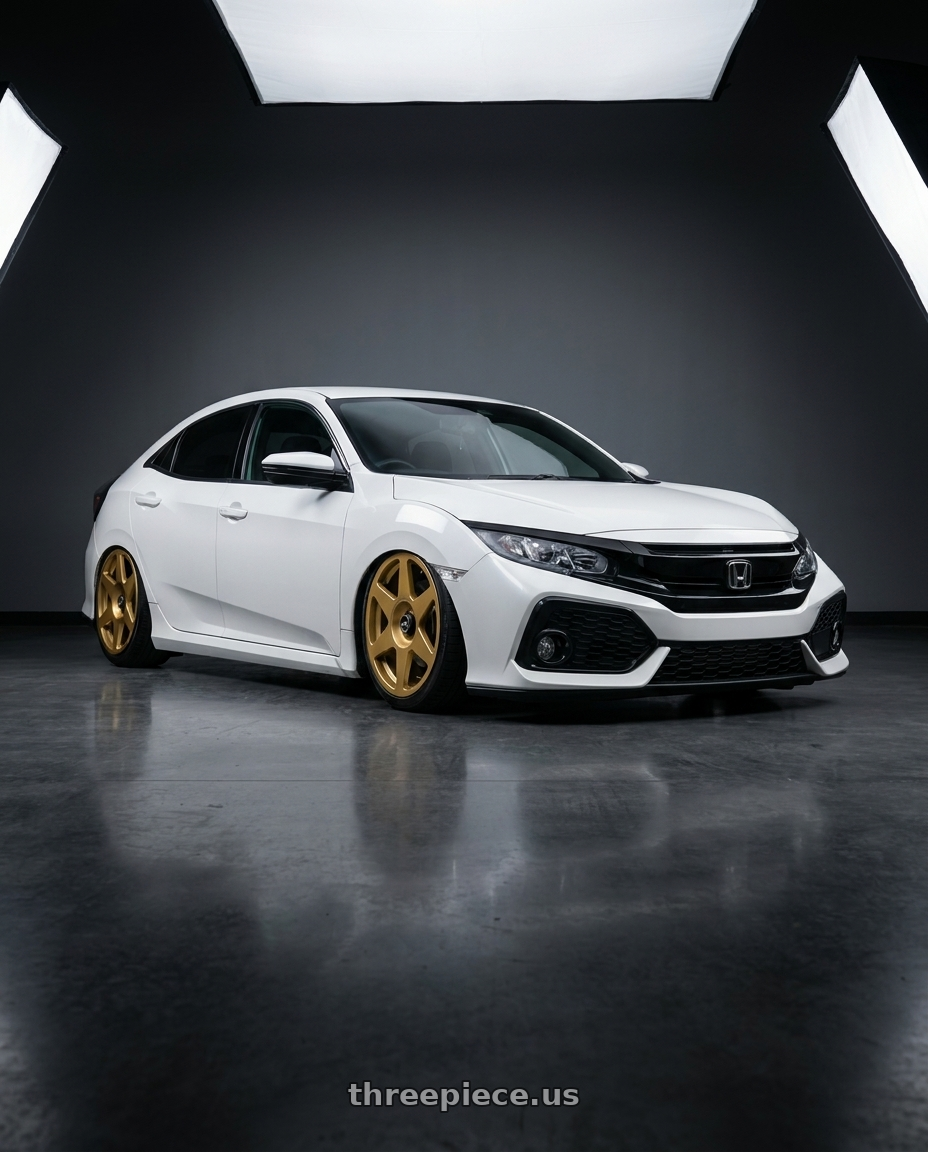 2019 Honda Civic with fifteen52 TARMAC EVO 5x114.3 / 5x120 19x8.5 +35 GOLD (GLOSS GOLD) wheels