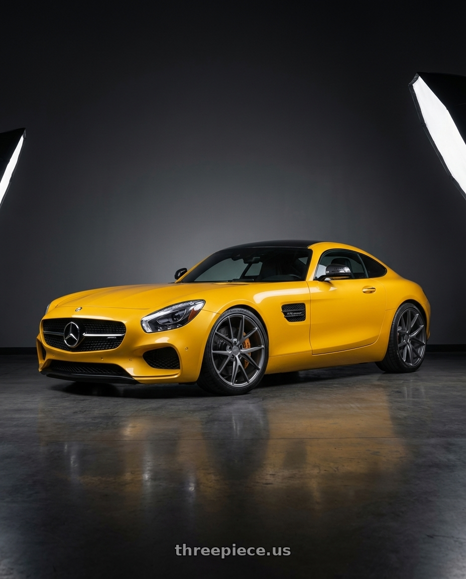 2019 Mercedes-Benz AMG GT with Niche 1PC M116 MISANO 5X112 19X9.5 +35 MATTE GUN METAL wheels