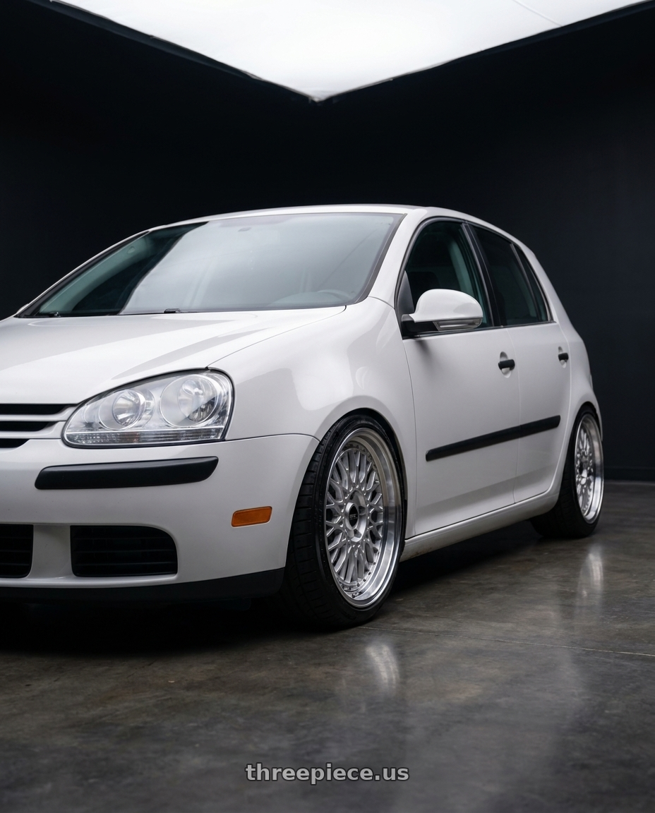 2009 vw rabbit with ARC AR1 5x114.3 17x8.5  +35 Silver Machine Face Lip Chrome Rivet wheels