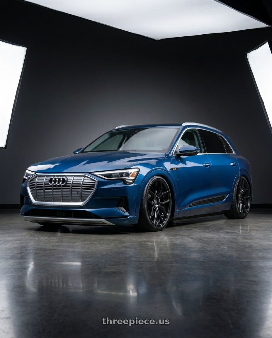2020 Audi etron suv with MARQUEE WHEELS M1000 5x114.3 20x10.5+38 SATIN BLACK wheels