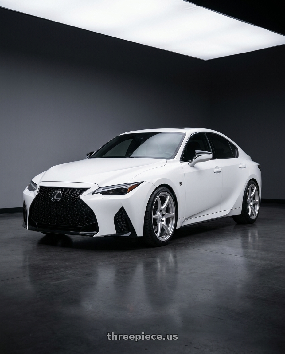 2018 Lexus IS 350 F Sport with Kansei K11S Tandem 5x114.3 19x9.5 12 Hyper Silver wheels