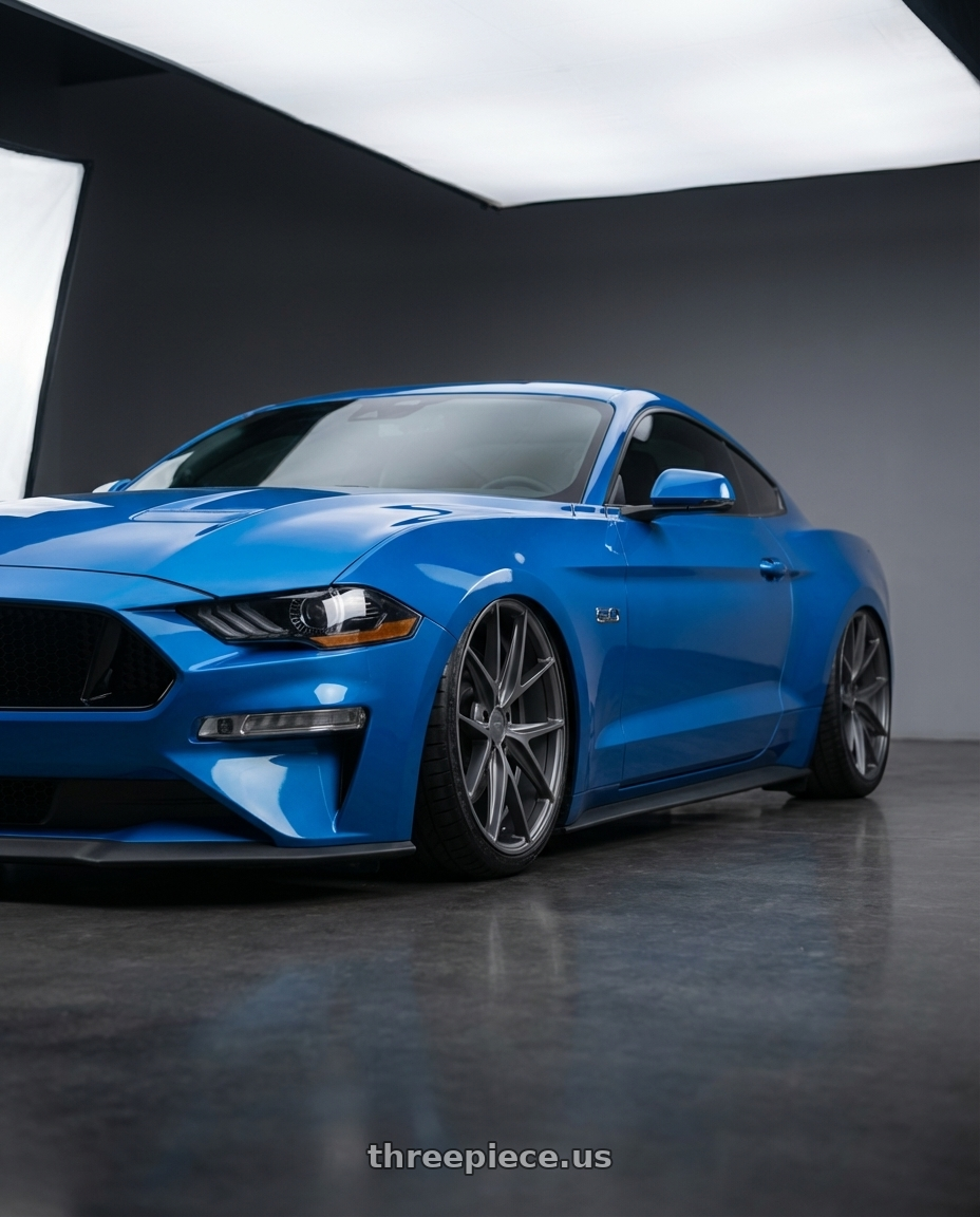 2022 Ford Mustang GT with Niche 1PC M116 MISANO 5X114.3 20X9 +35 MATTE GUN METAL wheels