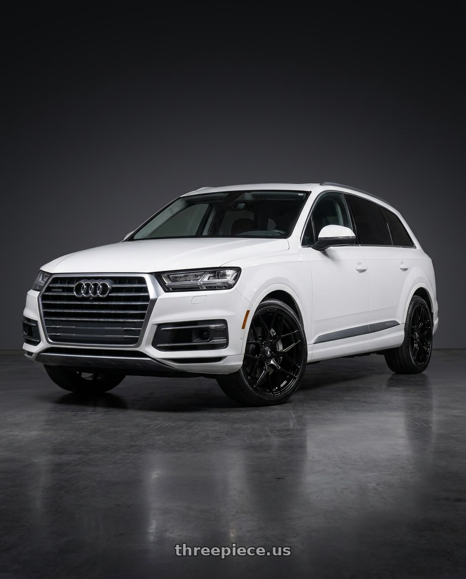 2019 audi q7 with Asanti Black ABL-27 DYNASTY 5X114.3 22X9 +32 GLOSS BLACK wheels