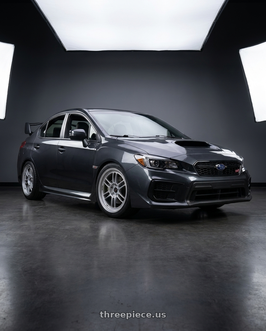 2021 Subaru WRX with Enkei RPF1 5x114.3 18x8.5+40 Silver wheels