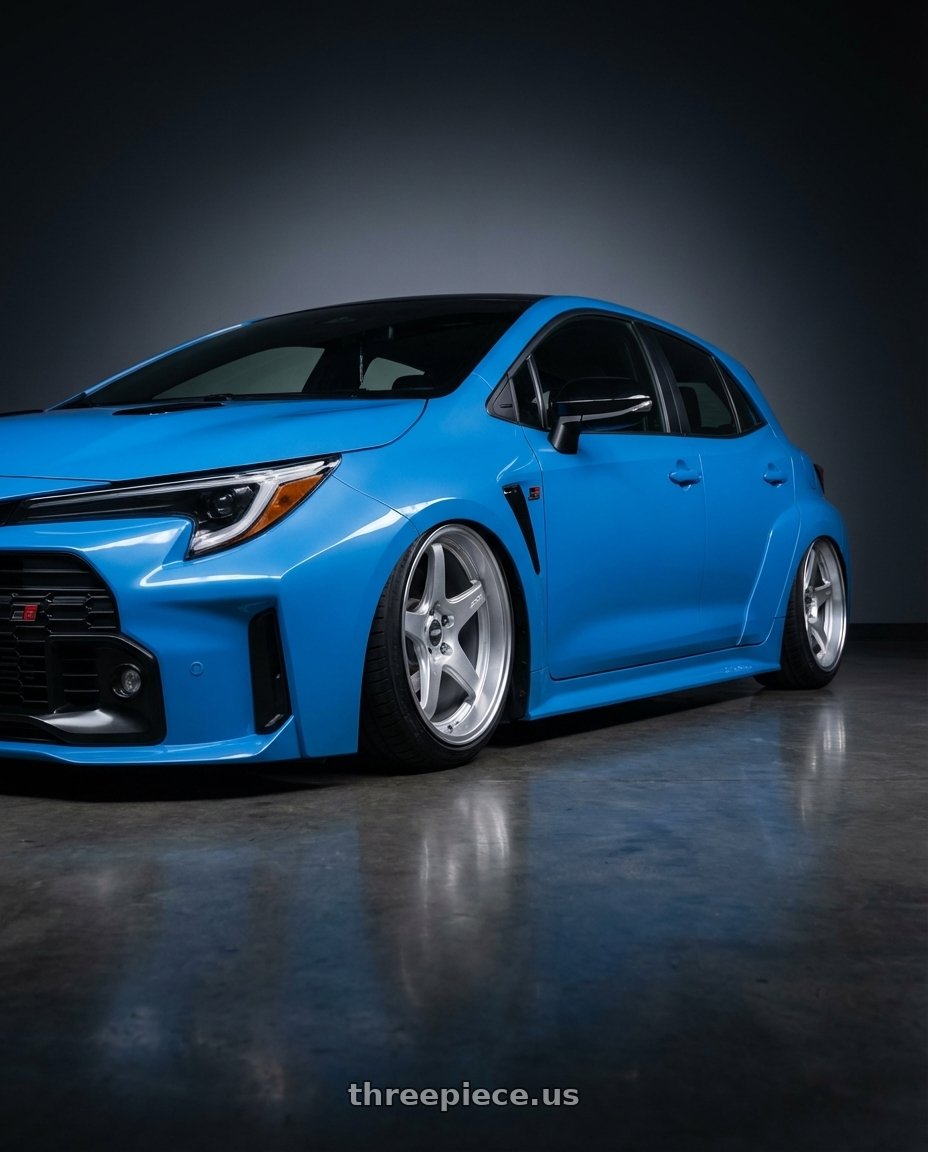 2024 Toyota GR Corolla with ESR Wheels APEX SERIES AP5 5x114.3 18x10.5 +22 Hyper Silver wheels