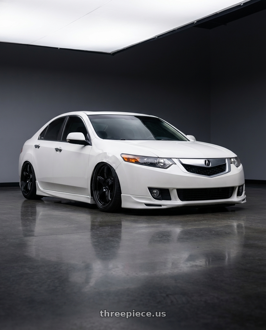 2013 Acura TSX with Gram Lights 57CR 5x114.3 19x9.5+25 Glossy Black wheels