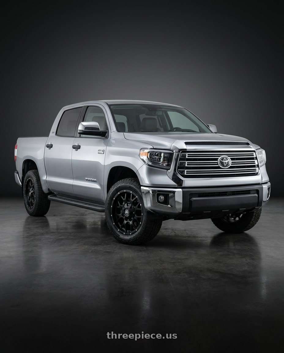 2021 Toyota Tundra 1794 Edition with Mayhem Warrior 8015 5x150/5x139.7 18x9+18 Matte Black wheels