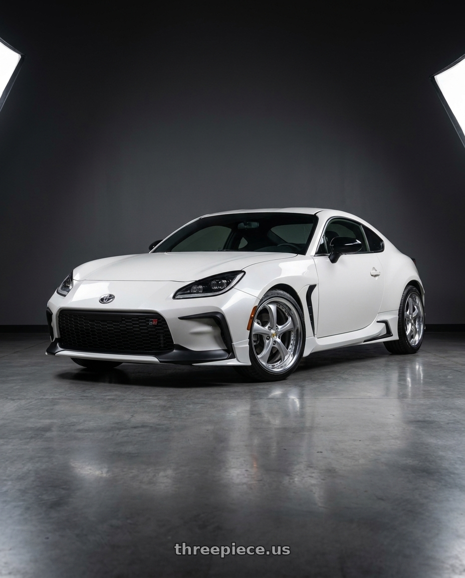 2022 Toyota GR86 with Work Wheels VS-KF 5x100 18x8+40 Light Grey Silver A Disk FULL REVERSE wheels