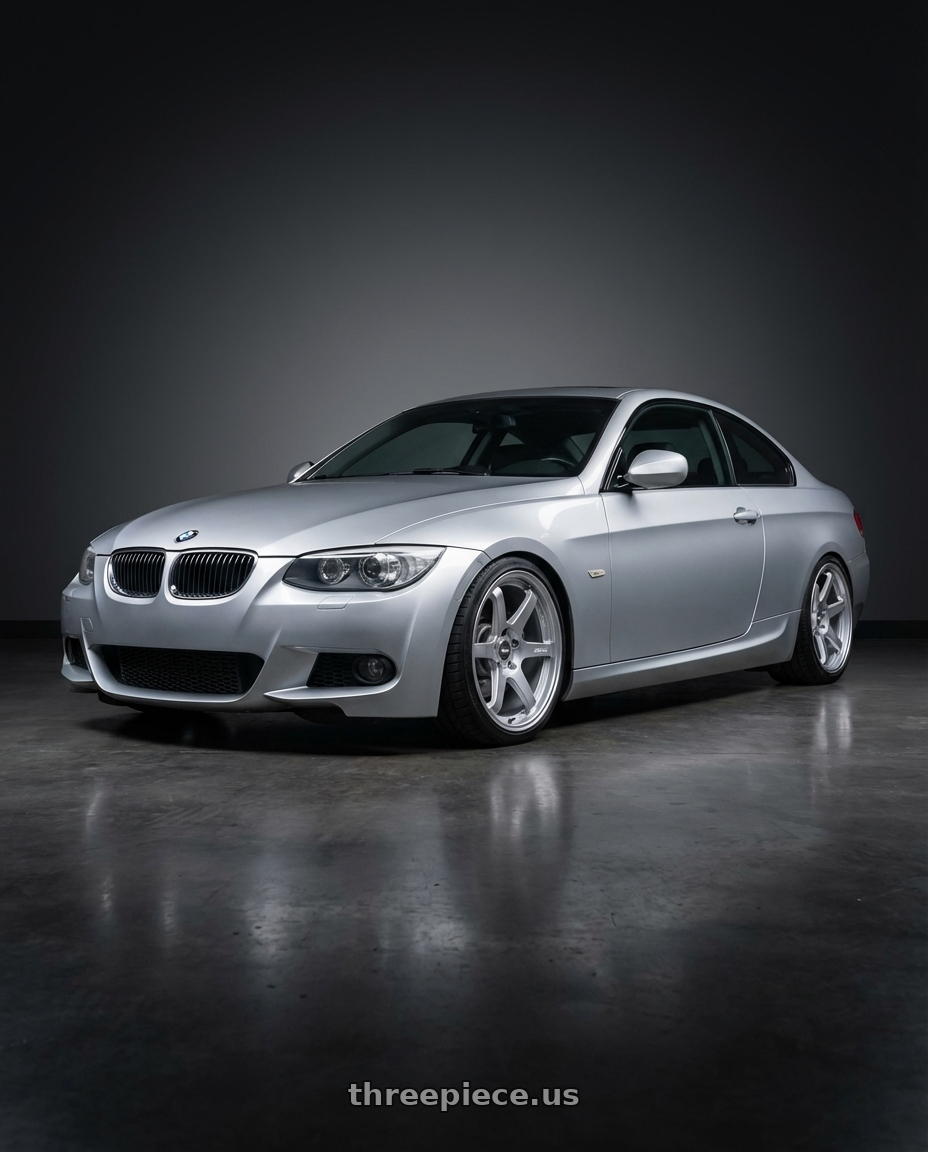 2012 BMW 3 Series E92 with ESR Wheels APEX SERIES AP6 5x120 18x10.5 +22 Hyper Silver wheels