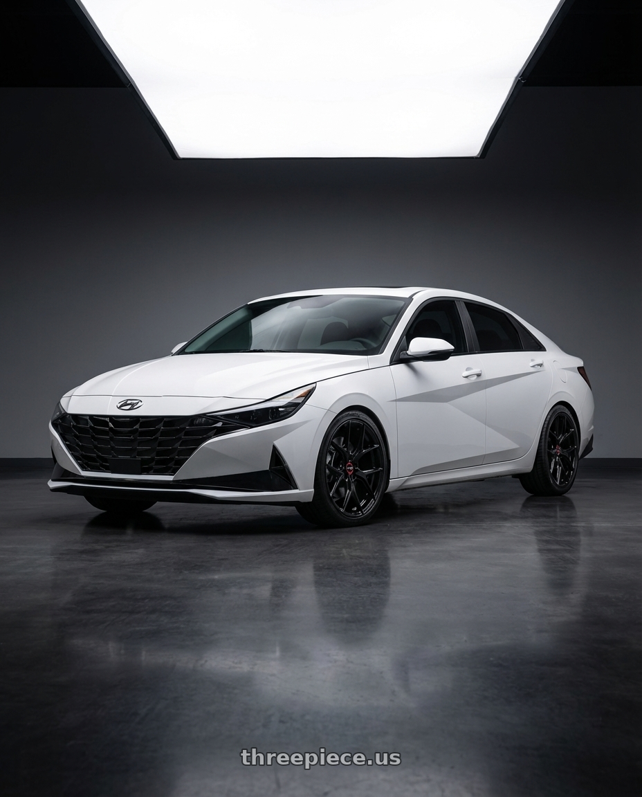 2024 Hyundai Elantra N with Vossen HF-5 19x9.5 / 5x114.3 / ET40 / Deep Face / 73.1 - Gloss Black Wheel - HF5-9N63 wheels