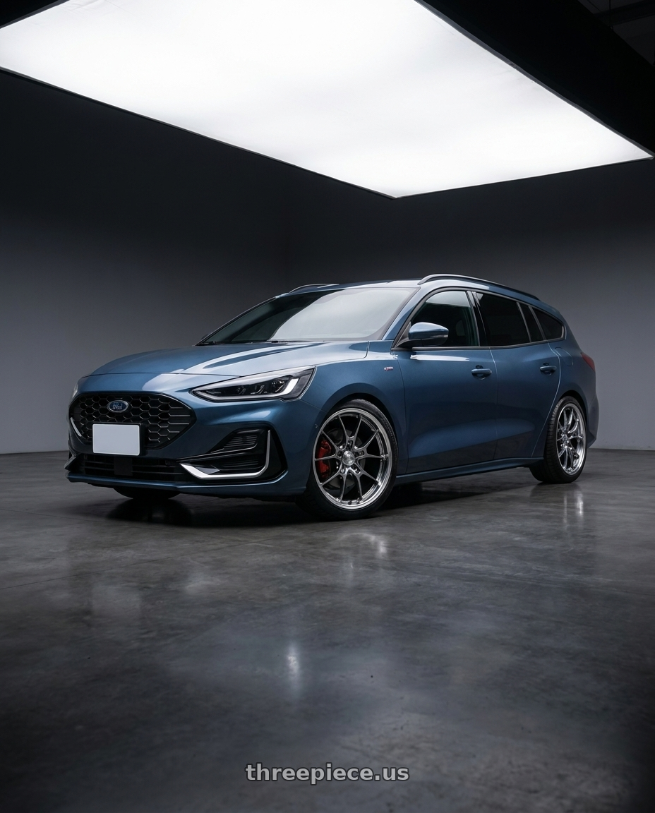 2024 Ford Focus Wagon ST-Line with Volk Racing G025 LC 5x114.3 20x10 +35 SHINING LIGHT METAL / RIM FDMC wheels