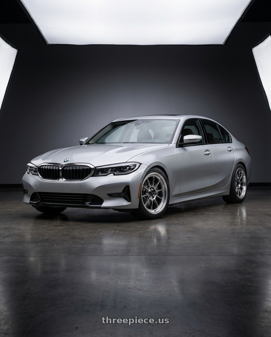 2023 BMW 3 Series G20 with Konig Countergram 5x112 19x11+40 Hyper Chrome / Machined Lip wheels