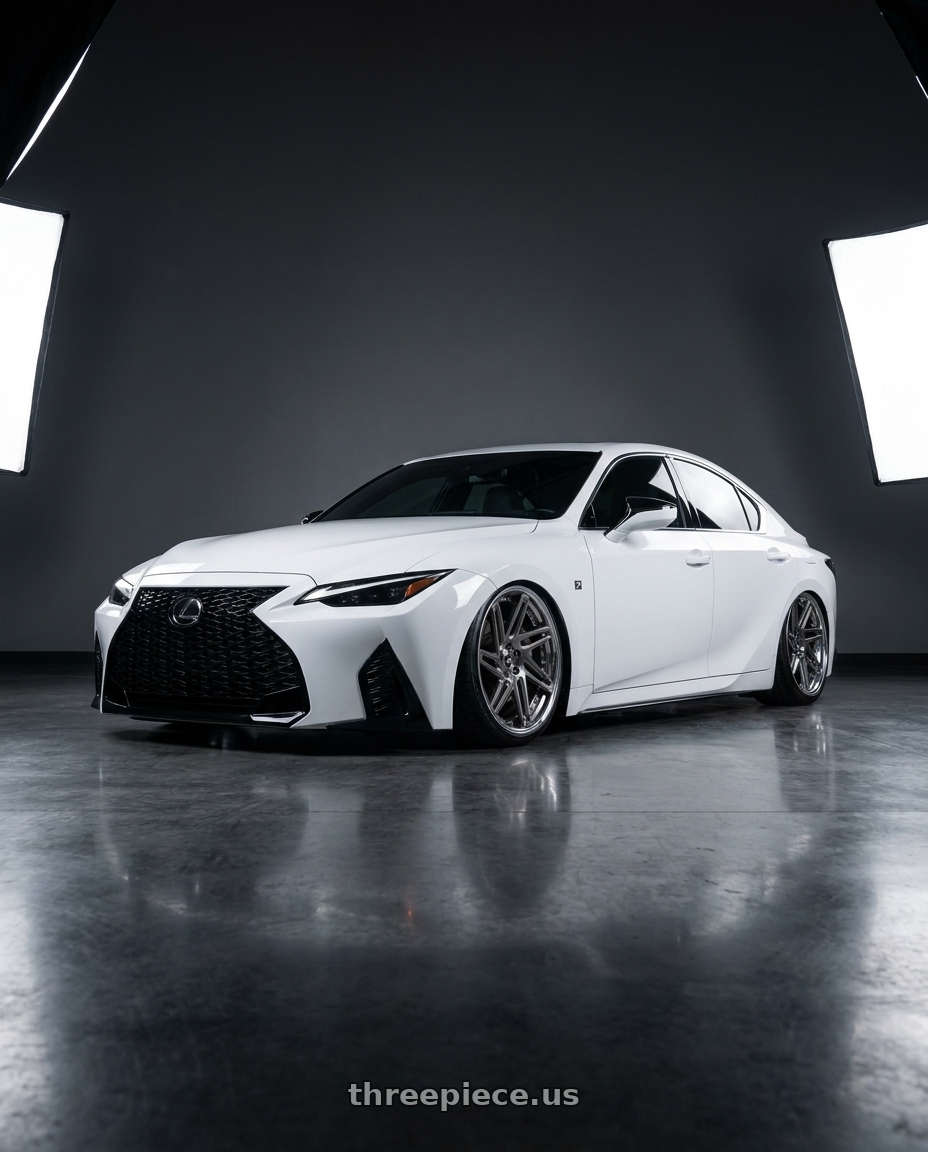 2022 Lexus is300 f sport with Work Zeast st3 5x114.3 20x9.5+45 H Disk Transparent Grey Polish wheels