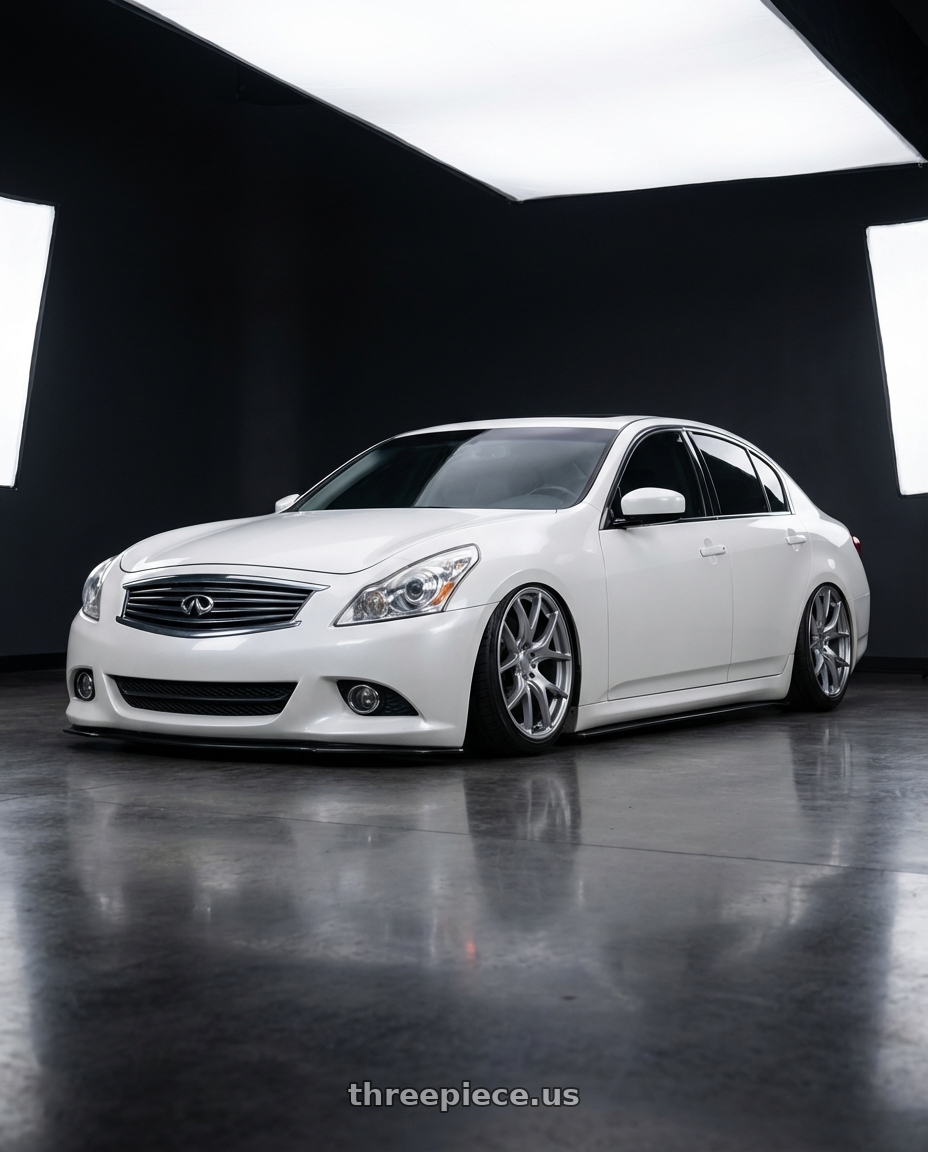 2014 Infiniti G37 Coupe with Ssr Gtv03 5x114.3 19x8.5+38  GLARE SILVER wheels