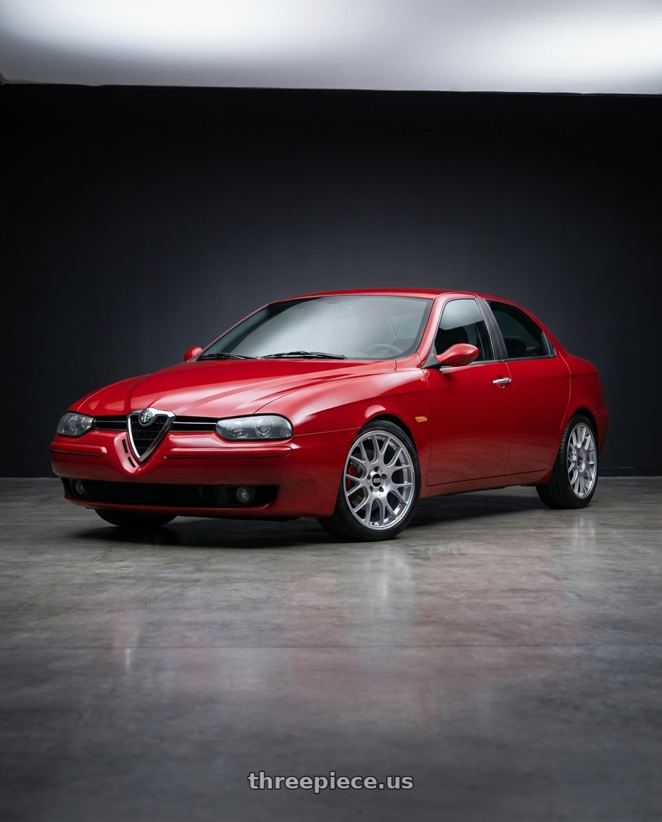 1999 alfa romeo 156 with BBS CH-R 5x130 19x8.5 +51 Brilliant Silver Polished Rim Protector wheels